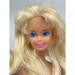 Vintage Barbie Doll Blonde Hair Bangs Twist & Turn Nude for OOAK